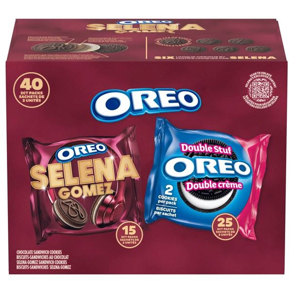 Oreo Double Stuf Selena Gomez Edition Pack, 1.16kg, 40 Count