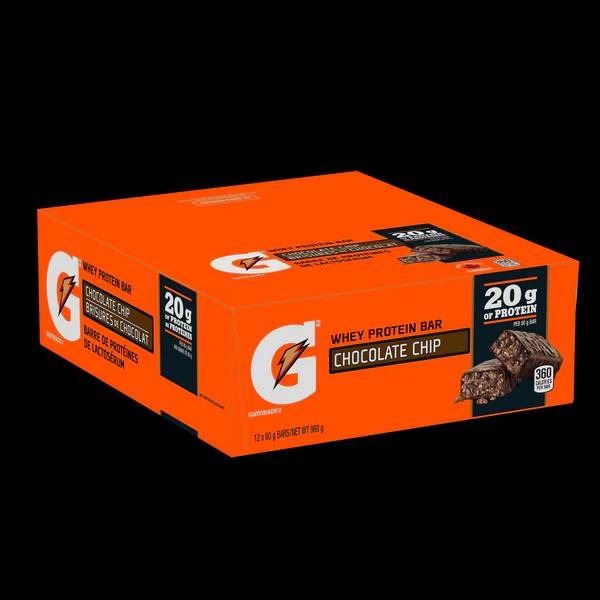 Gatorade Whey Protein Bar Chocolate Chip, 24 x 80g