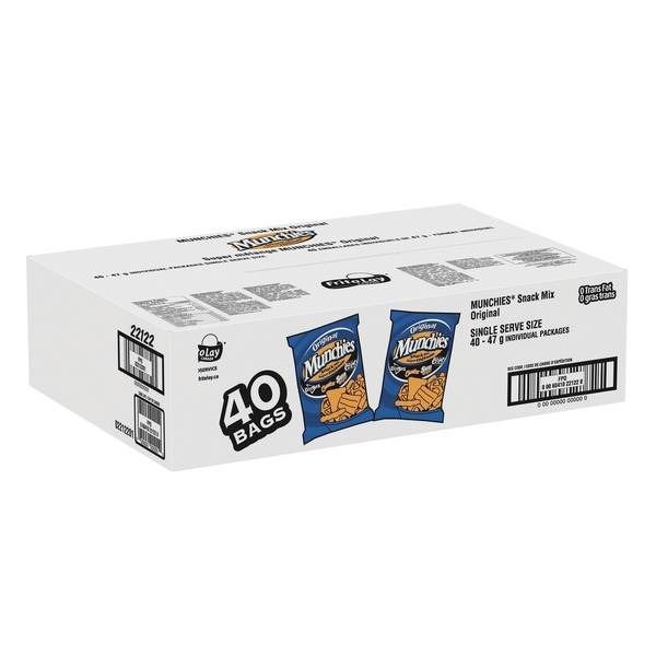 Munchies Snack Mix Single Serve Size 40 Bags 47g Each