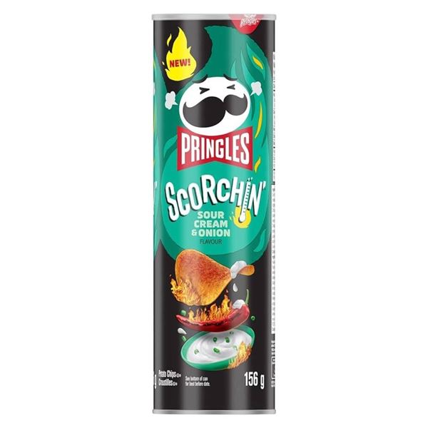 Pringles Scorchin’ Hot Sour Cream & Onion, 14 x 156g Each