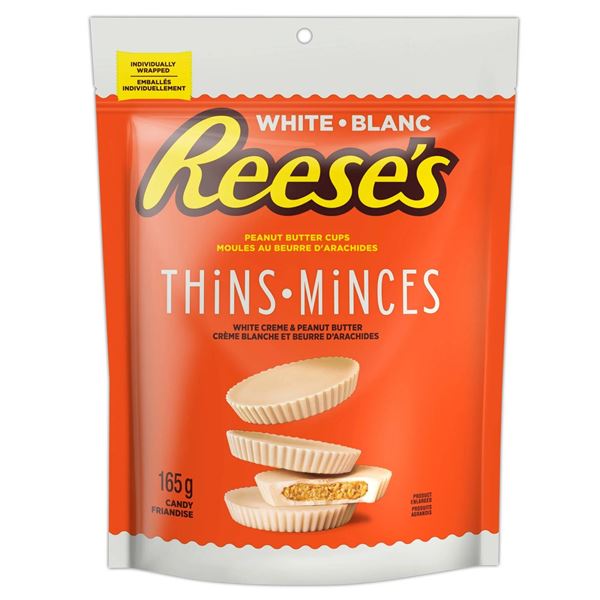 Reese’s White Thins Peanut Butter Cups,12 x 165g