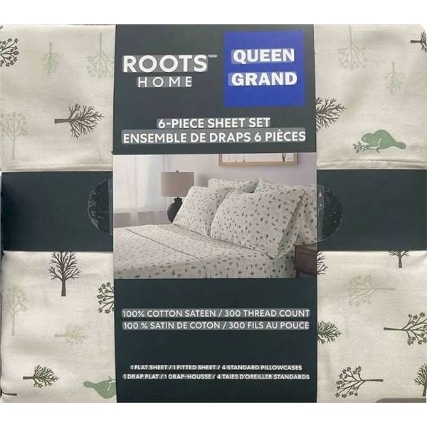 Roots Home 6-Piece Sheet Set, 100 Percent Cotton