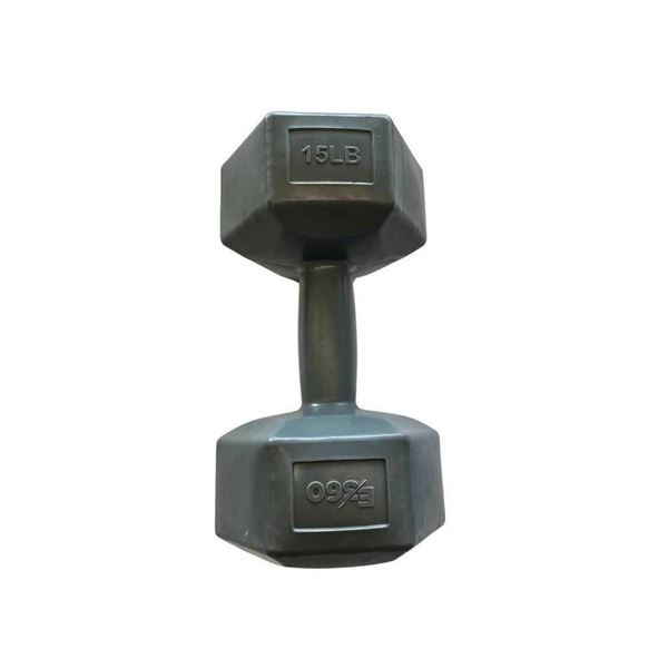 E360 Endurance Hex Rubber Dumbbell 15LB Set of 2