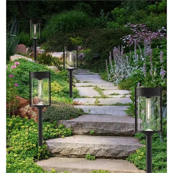 4 Solar LED Pathway Lights, 25 Lumens Per Light