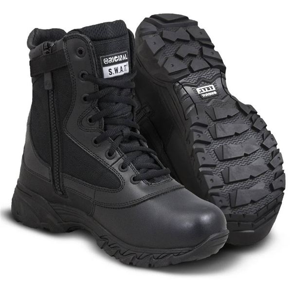 Chase 9” WP Side-Zip Tactical Boots, Size 11.5 USA, Black