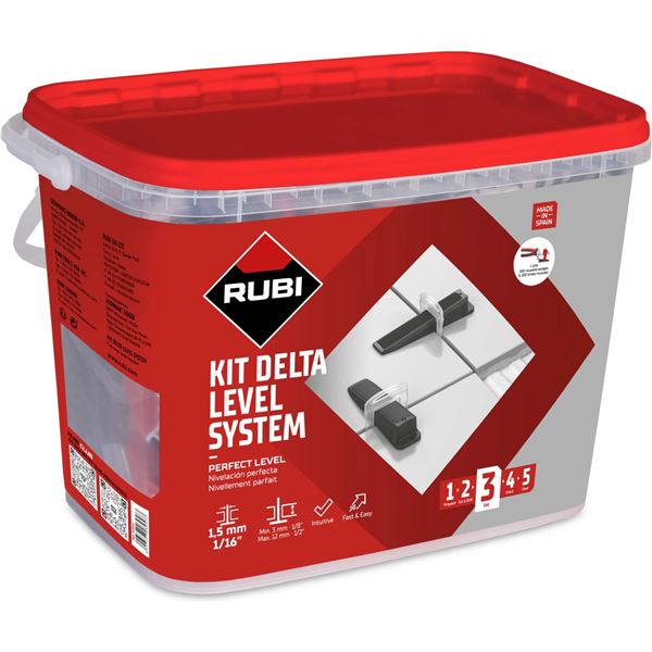 Rubi Kit Delta Level System for Tile Installation, 1/16 inch Spacers LOT OF 2