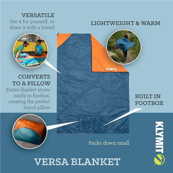 Klymit Versa Blanket Portable Multi-use Blanket for Any Adventure