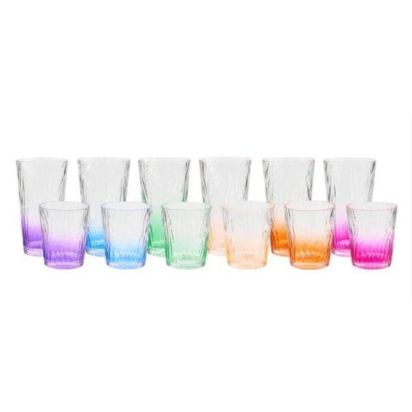 Trudeau 12-Piece Unbreakable Tumbler Set – Multicolor