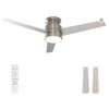 Image 1 : warmiplanet Flush Mount Ceiling Fan with Lights Remote Control, 52-Inch, Brushed Nickel, 3-Blades