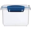 Image 1 : Sistema Assorted Sizes Clear Plastic Food Storage Containers with Blue Lids