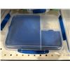 Image 3 : Sistema Assorted Sizes Clear Plastic Food Storage Containers with Blue Lids