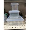 Image 4 : Sistema Assorted Sizes Clear Plastic Food Storage Containers with Blue Lids
