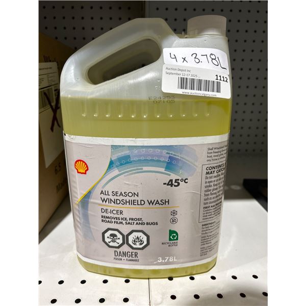 Shell All Season Windshield Wash 4 x 3.78L -45 Degrees Celsius