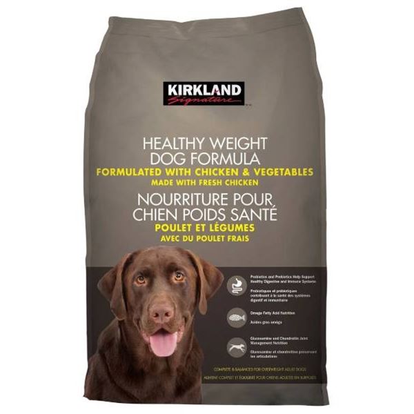 Kirkland Healthy Weight Dog Food with Chicken and Vegetables, 18.14 kg