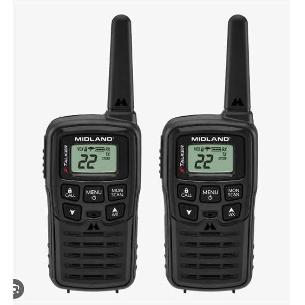 Midland X-TALKER T10 Two-Way Radios With 22 Channels and NOAA Weather Alerts