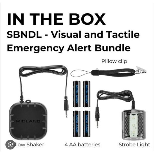 Midland SBDNL Pillow Shaker and Strobe Light Combo Pack