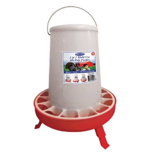 3 in 1 Multi Use Poly Feeder with 8 LB Capacity and Lid