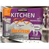 Image 2 : Kirkland Signature Flex-Tech Kitchen Bags with Drawstring, 13 Gallon, 200 Bags