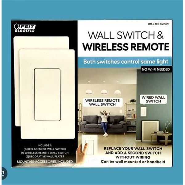 Feit Electric Wall Switch and Wireless Remote – Model ITM/ART 2322009
