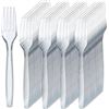 Image 1 : Lot of 2 Prestee 300 Count Clear Plastic Forks