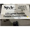 Image 3 : Style Selections LED Lighted Fountain With ETL-Listed Pump, Model #47635015