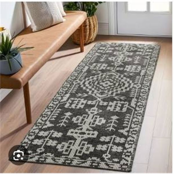Textured Woven Flatweave Runner, 61 cm x 213 cm, Mineral Spring Pattern