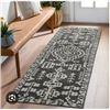 Image 1 : Textured Woven Flatweave Runner, 61 cm x 213 cm, Mineral Spring Pattern