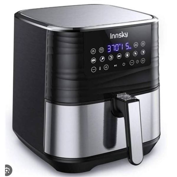 Innsky Air Fryer 5.8 Quart, 11 in 1 Oilless Air Cooker with Preheat & Delay Start, 1700W Electric