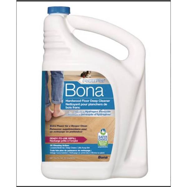 Bona PowerPlus Hardwood Floor Deep Cleaner, 128 fl. oz. (3.78 L)