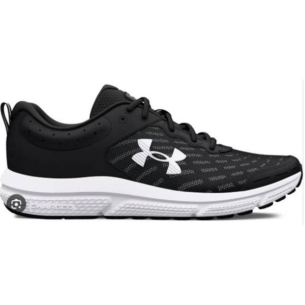 Under Armour Men’s UA Charged Assert 10 Running Shoes, Size 11, Black/White