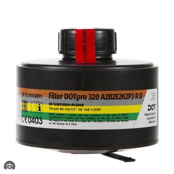 DOTPro 320 Filter with Thread RD40 for Gas Mask Applications