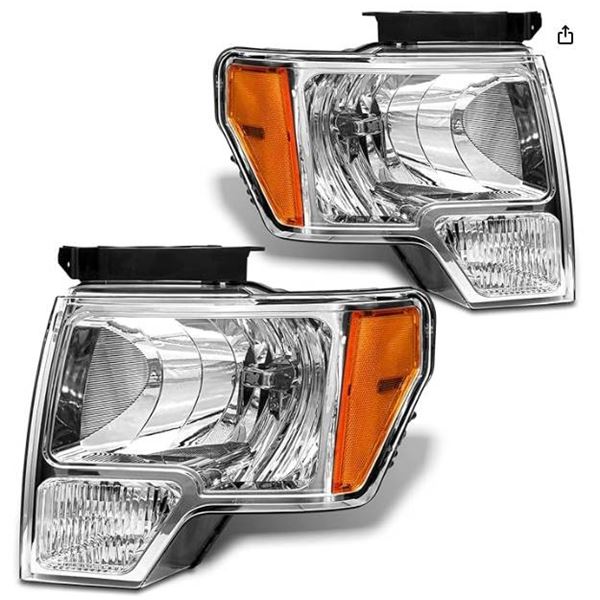 ADCARLIGHTS 2009 2010 2011 2012 2013 2014 Ford F150 Pickup Headlight Assembly for 09-14 Ford F150 Cl
