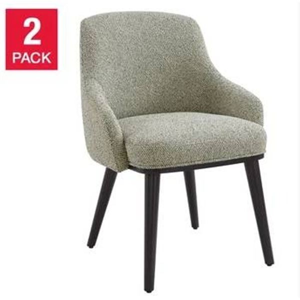 Aiden and Ivy 2-Pack Fabric Dining Chairs With Multi-Density Foam