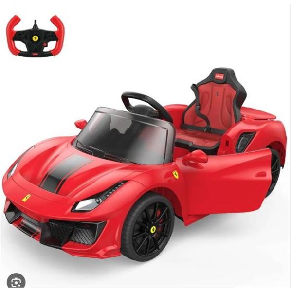 Rastar Ferrari 488 Pista Spider Ride-On Toy Car for Ages 3-8