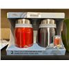 Image 2 : High Sierra Set of Two 710 mL (24 oz) Vacuum Insulated Stainless Steel Food Jars