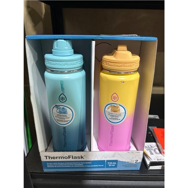 ThermoFlask 24 oz Insulated Water Bottles, Set of Two
