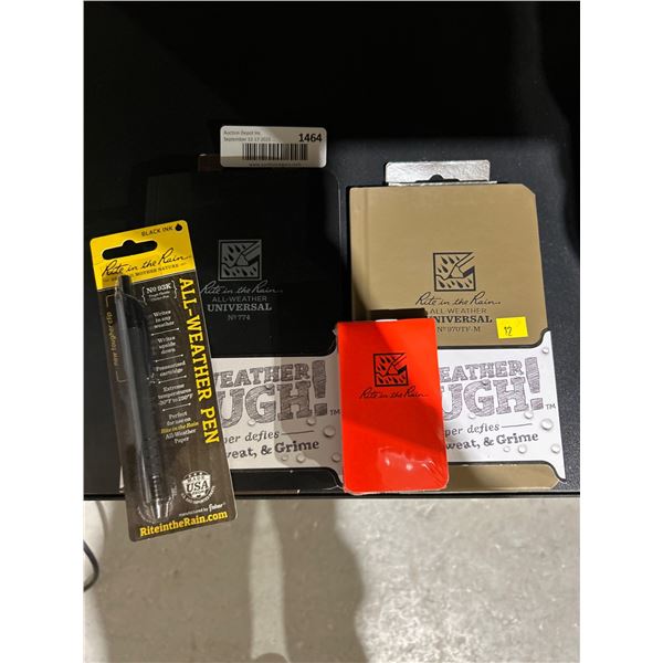 Lot of Rite in the Rain  Notebooks with Pen Set