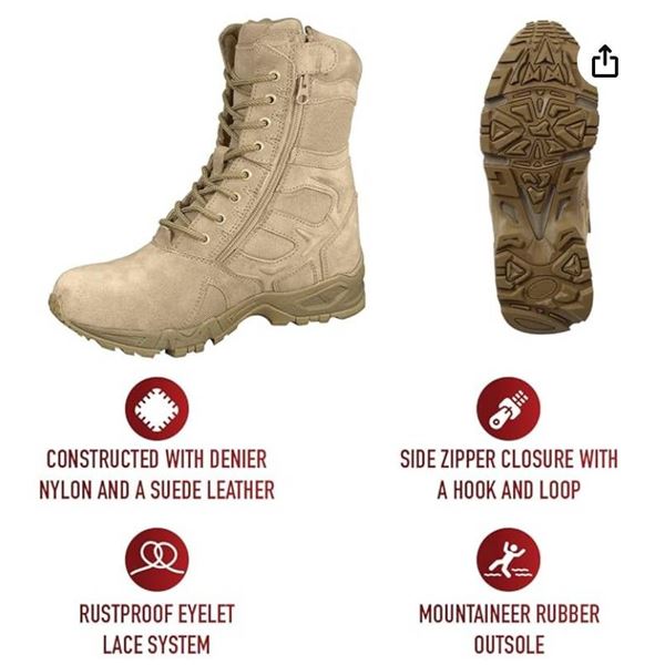 Rothco 5357 Desert Forced Entry Deployment Boots, Size 6R