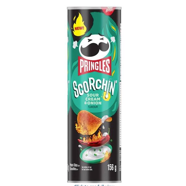 Pringles Scorchin’ Sour Cream & Onion Chips 156g – Lot of 14