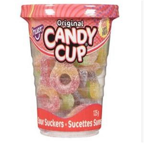 Huer Candy Cup Sour Suckers 125g x 12
