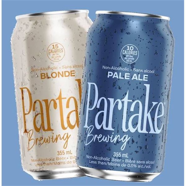 Partake Brewing Non-Alcoholic Beer Assorted: Pale Ale and Blonde (24 x 355 mL Each)