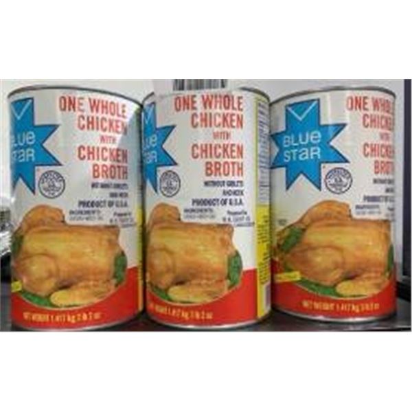 One Whole Chicken with Broth, Without Giblets and Neck, 6 Cans x 1.417kg