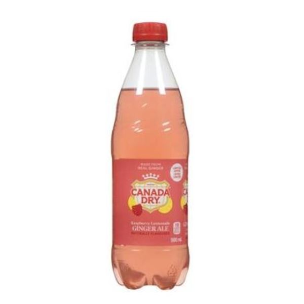 Canada Dry Raspberry Lemonade Ginger Ale, 24 x 500 mL Bottles