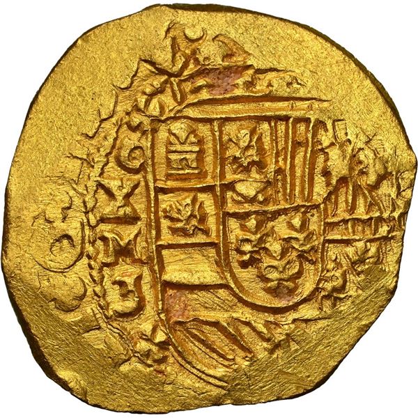 MEXICO, Mexico City, gold cob 4 escudos, 1713 J, NGC MS 64 (1715 Fleet Shipwreck Label).