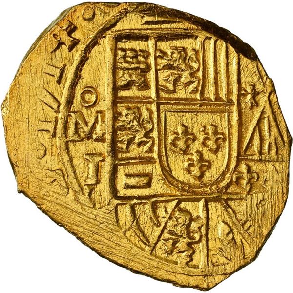 MEXICO, Mexico City, gold cob 2 escudos, 1714 J, NGC MS 65 (1715 Fleet Shipwreck Label).