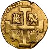 Image 2 : PERU, Lima, gold cob 8 escudos, 1728 N, NGC AU 55.