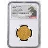 Image 3 : PERU, Lima, gold cob 4 escudos, 1712 M, rare, NGC MS 63 (1715 Fleet Shipwreck Label), "top pop," ex-
