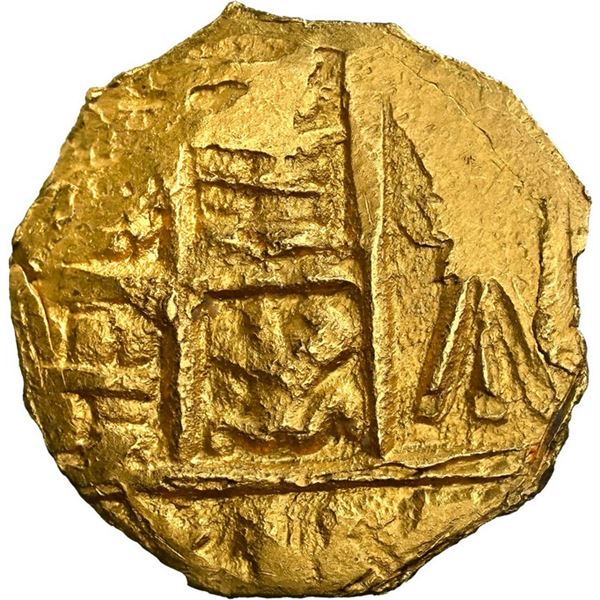 COLOMBIA, Bogotá, gold cob 2 escudos, Charles II posthumous, no assayer (Arce), NGC MS 65 (1715 Flee