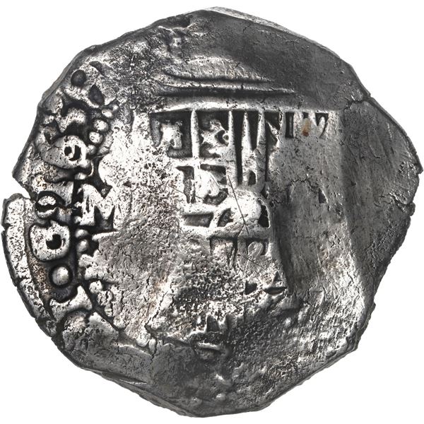 MEXICO, Mexico City, cob 8 reales, 1639/8 P, rare, ex-Rudman.