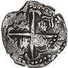 Image 2 : BOLIVIA, Potosí, cob 8 reales, Philip IV, assayer P (1620s), quadrants of cross transposed, "flat" l